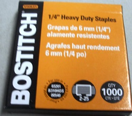 Bostitch SB35 1/4" - 6mm Staples Box 1000.